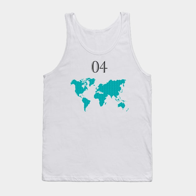 My Number 04 & The World Tank Top by Tee My Way
